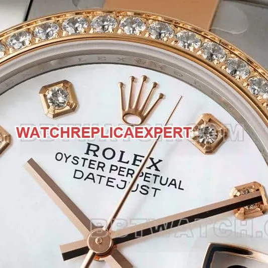 ARF FactoryRolex log top-tier 1:1super diamond bezel31mm gold three-lattice chain link278381side live photo