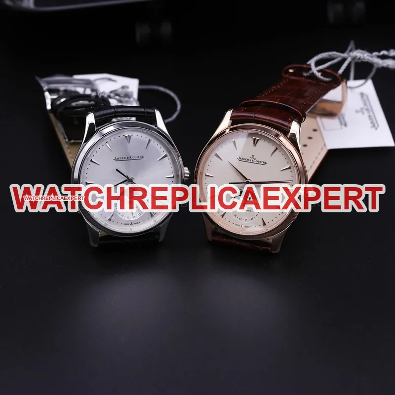 Jaeger-LeCoultre Master Series Moon Phase Ultra-Thin Men's Watch Rose Gold Watch Review Front View