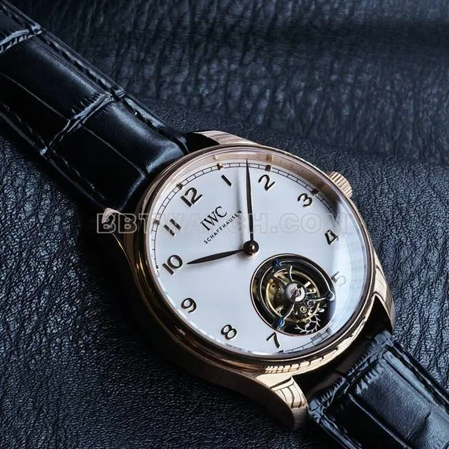 collectible watch TUR factory IWC Portugal rose goldwhite dialtourbillonside live photo