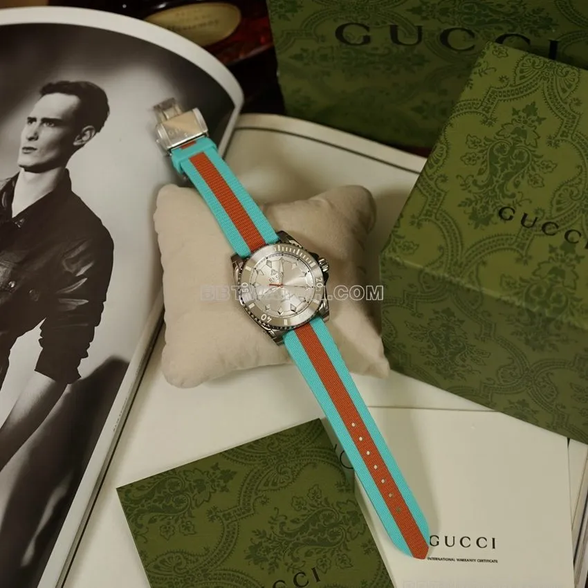 Gucci 1:1super clone2024 new silver white dialYA136351braceletlive photos