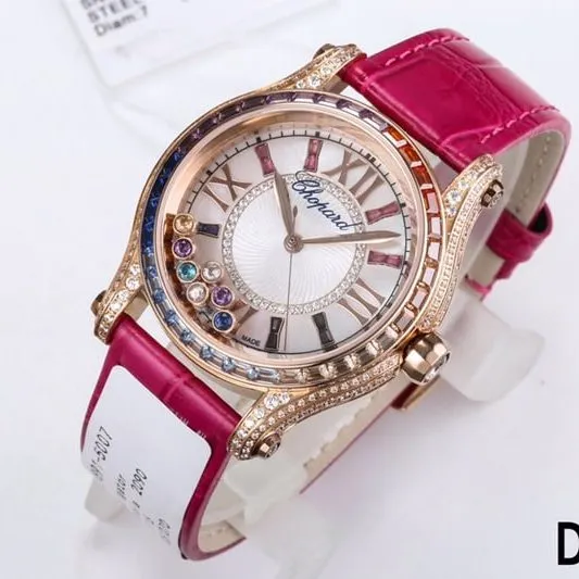 2021 latest ladies watch Chopard ultimate happy rainbow T diamond 274891-5007 side view