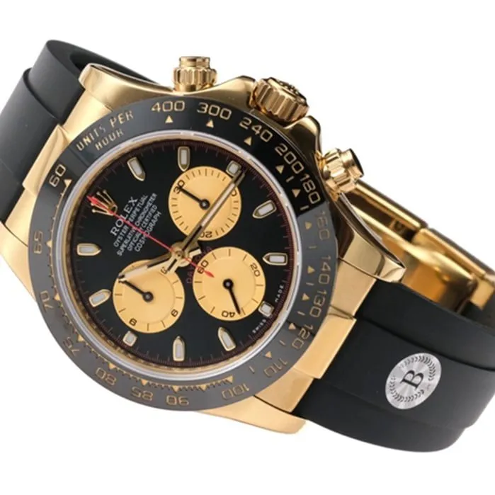 Top-tier watch Rolex men's black dial Cosmograph Daytona watch back cover picture