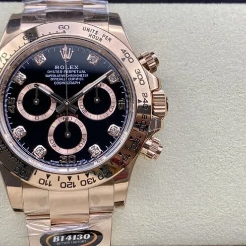 top-tier replicaBTRolex full rose goldDaytona4130 men's watch clasp picture