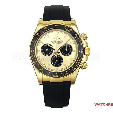 collectible watch ZF FactoryRolexDaytona gold plate gold case 4131 mechanical side live photo