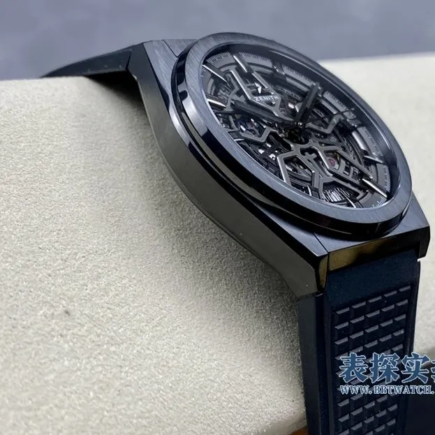 LF men's Zenith 1:1replica watch skeleton mechanical watch 49.9000.670/78.R782 front view