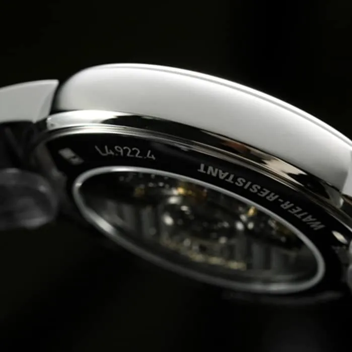 Top-tier watch Longines men's black dial black belt magnificent series watch clasp picture