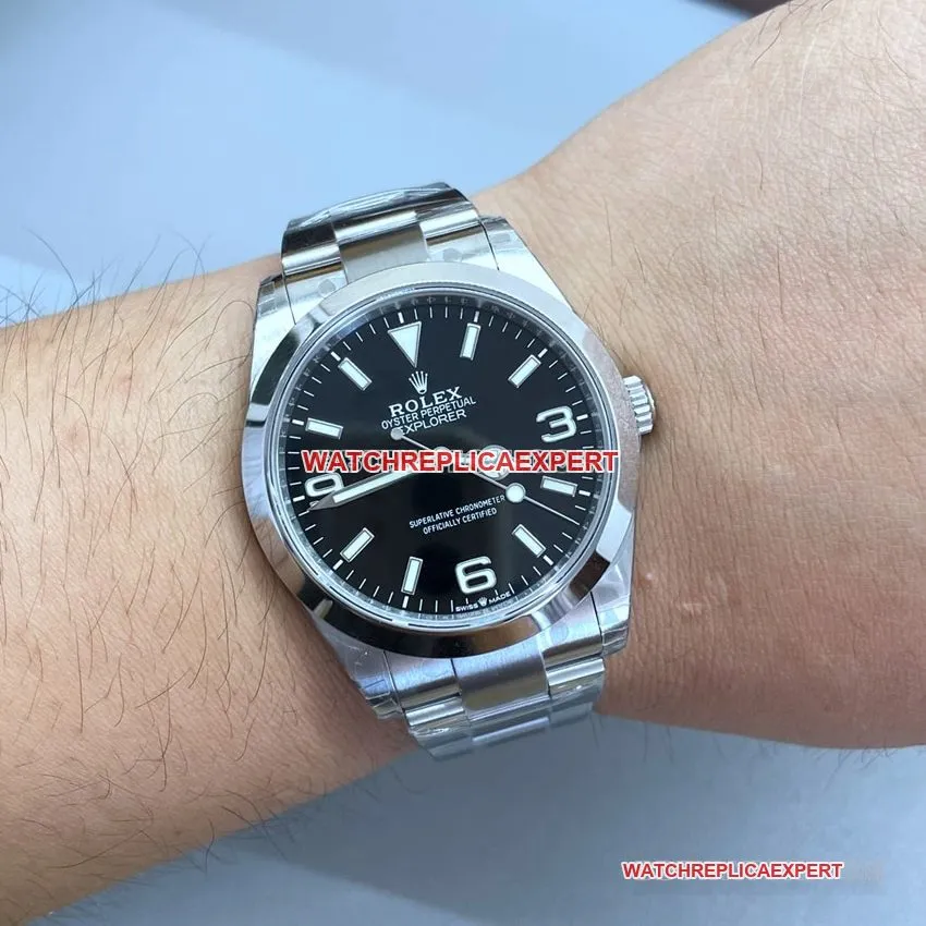 VS FactoryRolex explorer top-tier 1:1high-quality replica2024 new black dial224270front live photo
