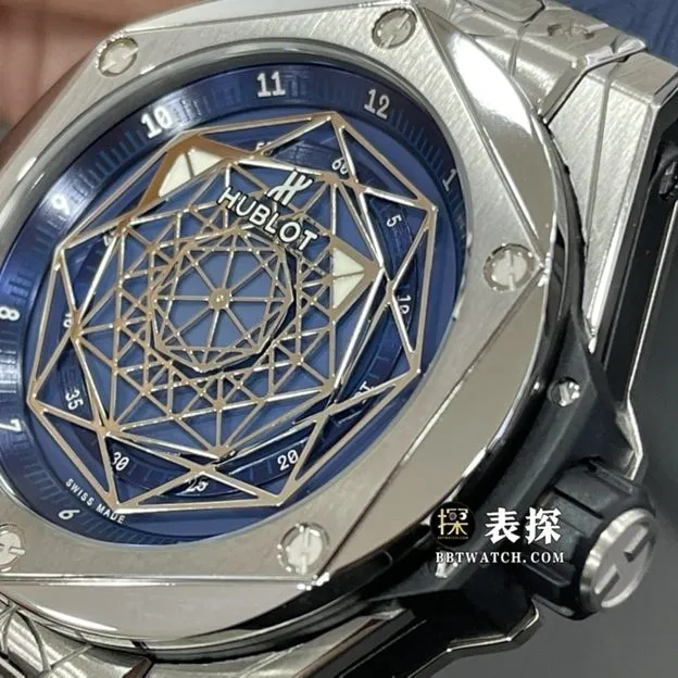 WWF BIG BANGHublot1:1replica watch deep blue dial rubber model 415.NX.7179.VR.MXM18clasp picture