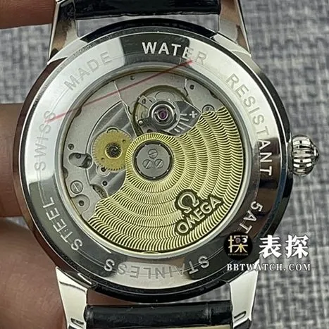 OmegaSeamaster1:1super watch men's white dialleather strap picture and price caseback live photo