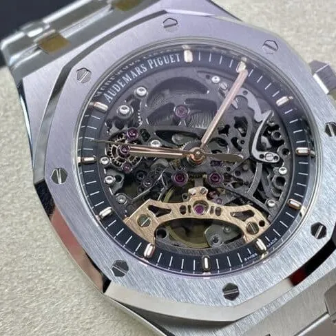 top-tier replicaAudemars Piguet Skeleton Royal Oak Offshore 15407ST.OO.1220ST.01 Men's Mechanical Watch movement picture