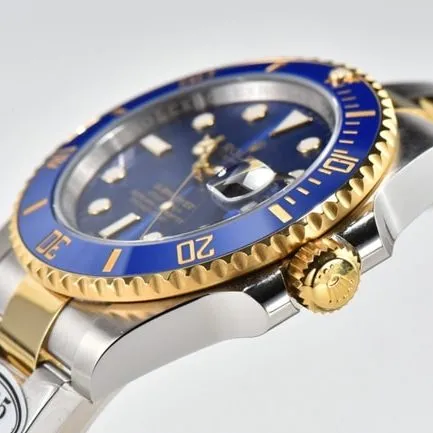 CLEAN FactoryRolextop-tierhigh-quality watch blue dial gold belt v4 latest version 18k mechanical watch back cover picture