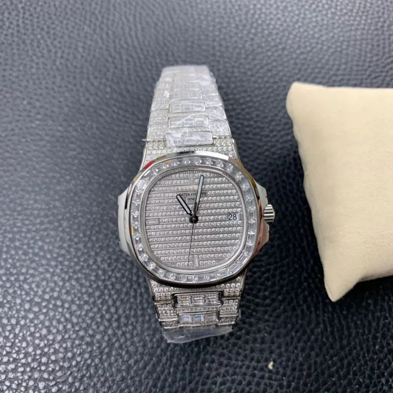 Patek Philippe watch full star square diamond Nautilus 5719/1G-001 buckle picture