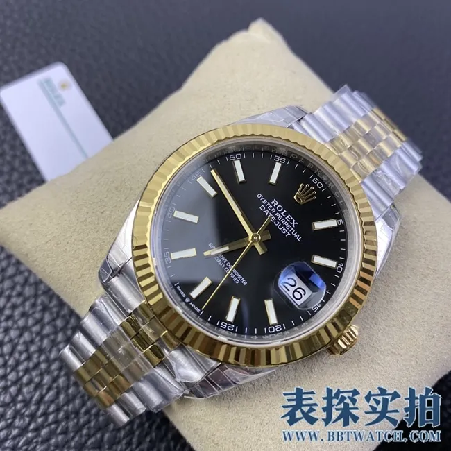 VSRolexDatejustblack dial high-quality watch from a major manufacturer_price_style picture_quality bottom cover