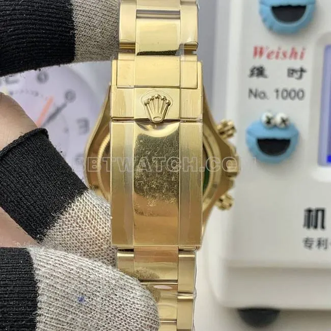 QF factory 1:1replica watch DaytonaRolexblack dialyellow gold4131 mechanical clasplive photos