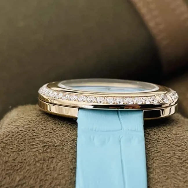 Top-tier watch Countess blue dial blue belt time series watch clasp picture