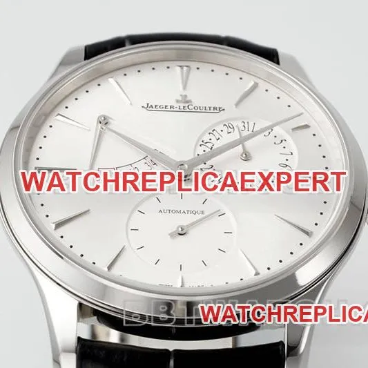 Jaeger-LeCoultre collectible Watch APS Factory Ultra-Thin Master 896 Movement Power Reserve Mechanical Leather Strap Side Real Shot Pictures