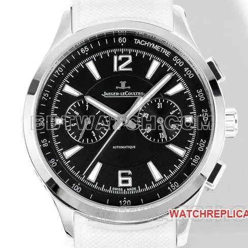 collectible watch Jaeger-LeCoultre Beichen black dial mechanical white rubber model braceletlive photos
