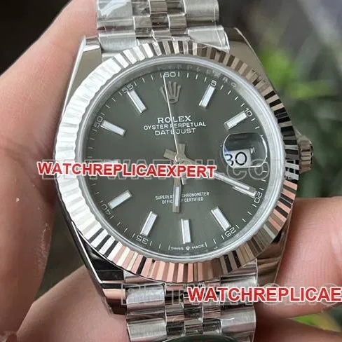 collectible watch ERF factory Rolex log green dial3235 mechanical 41mmside live photo