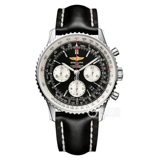 BLS aviation chronograph1Breitling1:1replica watch black dialleather strap model AB0138211B1P1caseback live photo