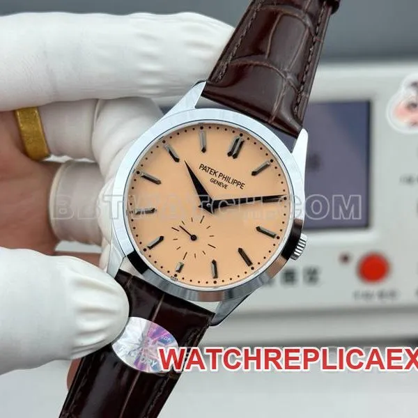 Patek Philippetop-tier watch SDF factory classic rose gold plate 39mmleather strap caseback live photo