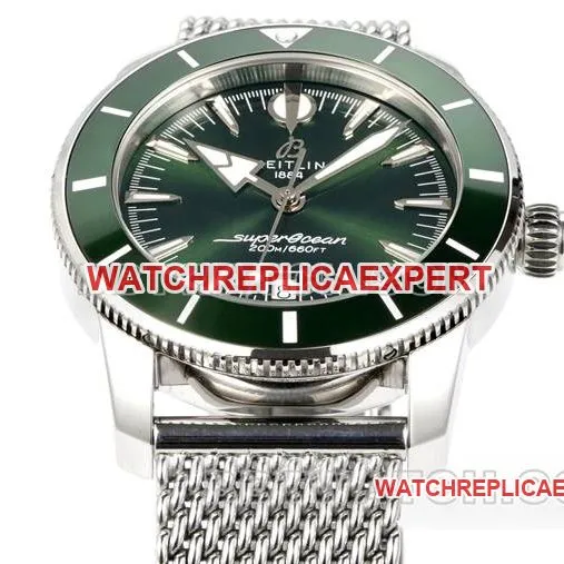 BLS factory collectible watch super ocean culture Breitlinggreen dial steel braceletcaseback live photo