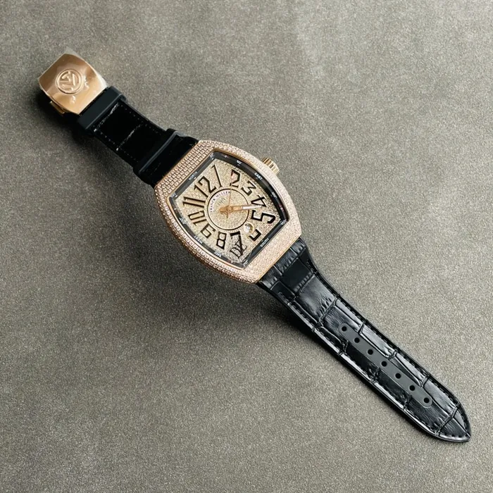 top-tier watch Frank Muller men's gold plate V45 SC DT series full automatic movement watch side view