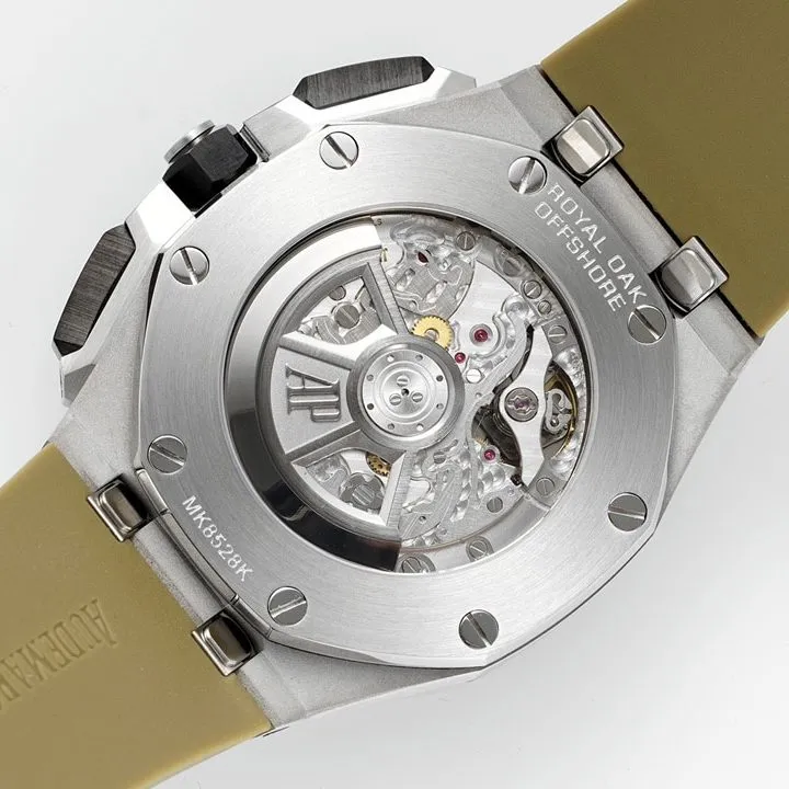 APF offshore Audemars Piguet1:1replica watch light brown dial rubber model 26420SO.OO.A600CA.01 side view