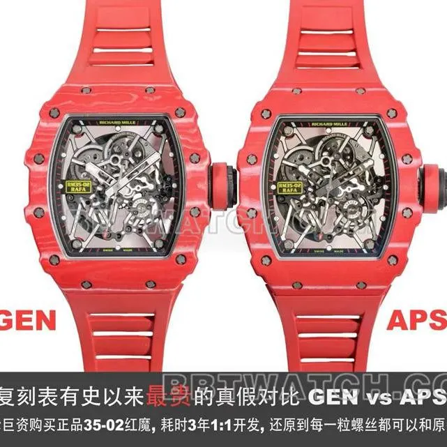 APS factory Richard Milletop-tier watch RM35-02 Red Devils review braceletlive photos