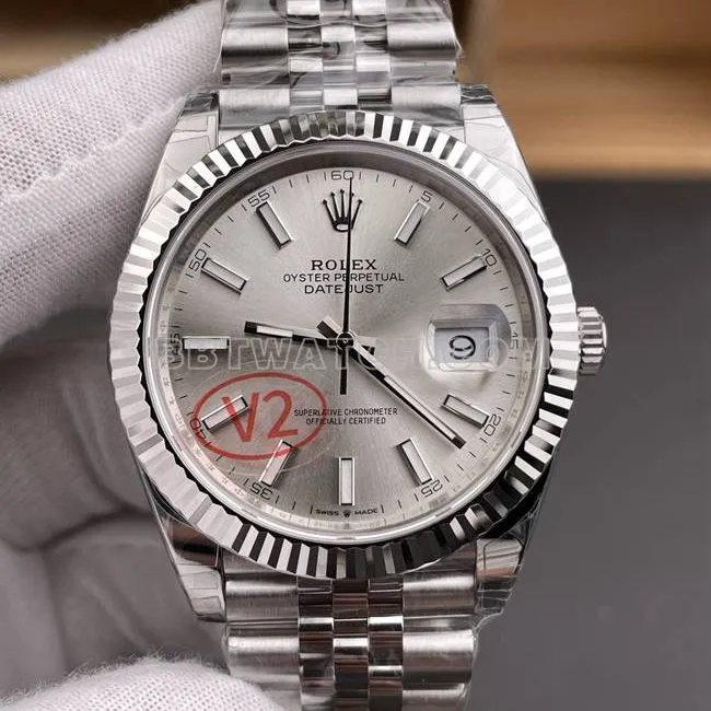 1:1replica watch VS Factory log Rolexsilver dial3235 mechanical 41mm wear live photos