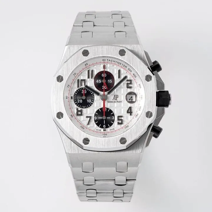 APF Offshore Audemars Piguet Watch with Silver-White "Panda" Dial and Steel Bracelet, Model 26170ST.OO.1000ST.01—Bracelet Images