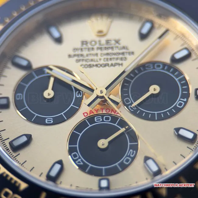 collectible watch DaytonaCBD factory Rolex gold case champagne color plate 4130clasplive photos