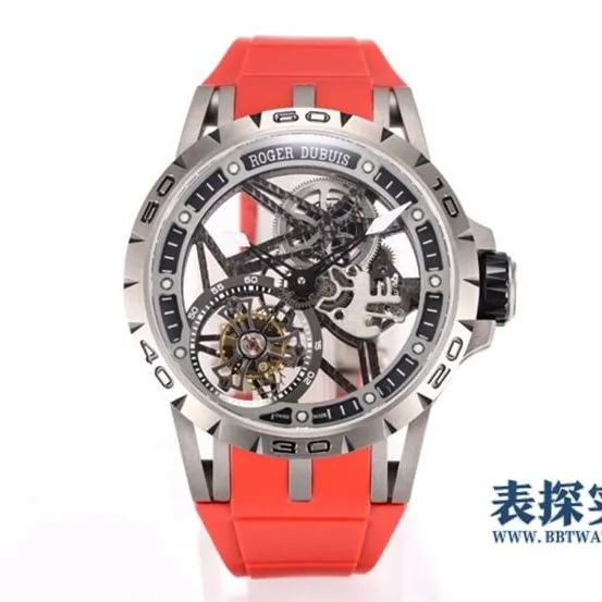 BBR King Roger Dubuis 1:1replica watch tourbillon mechanical RDDBEX0479 red side view
