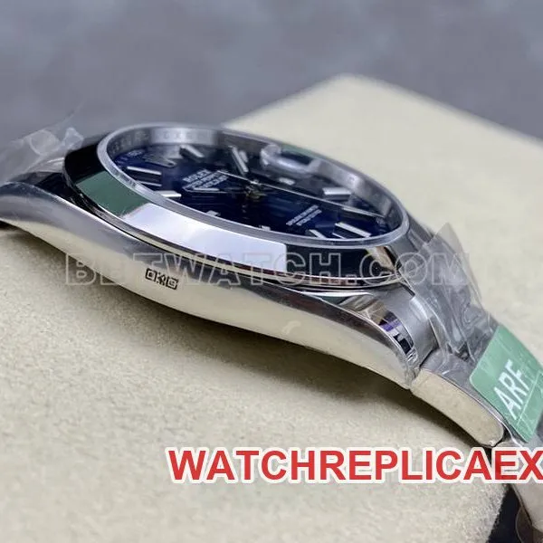 Rolex collectible watch ARF Factory log 41mm aperture blue dial3235 steel bracelet caseback live photo