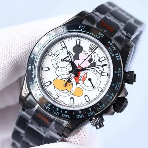 top-tier replicaRolexhigh-quality men's white dialsteel bracelet fully automatic movement multifunctional watch back cover picture