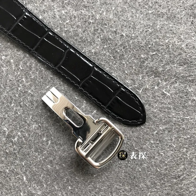 BBR factory CartierW1556216super watch men's silver gray plate tourbillonleather strap model picture and price side live photo