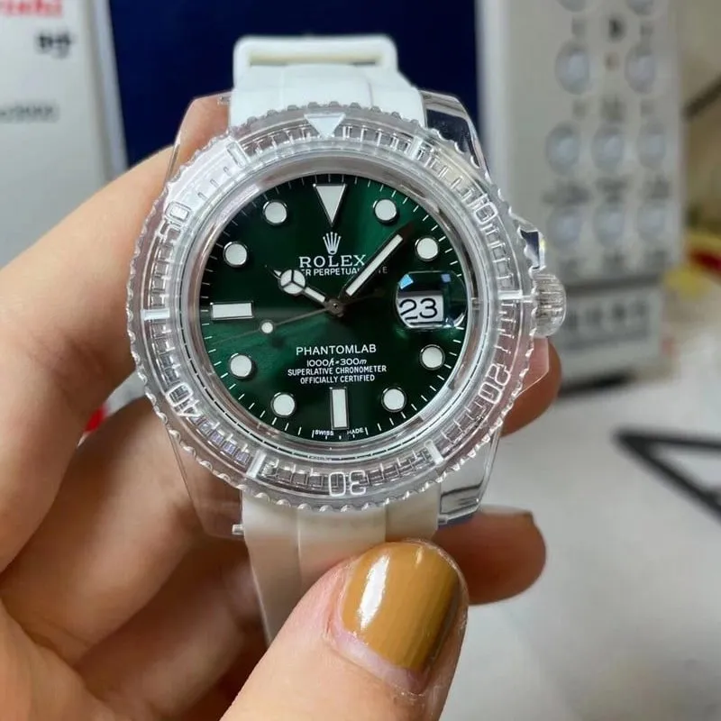 Rolex Green Ghost Transparent Watch with