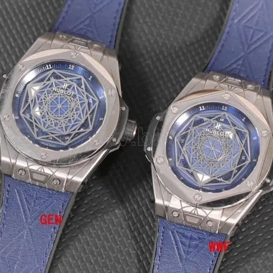 Hublot Tattoo Titanium Blue Watch Review - Unique Aesthetic Front View