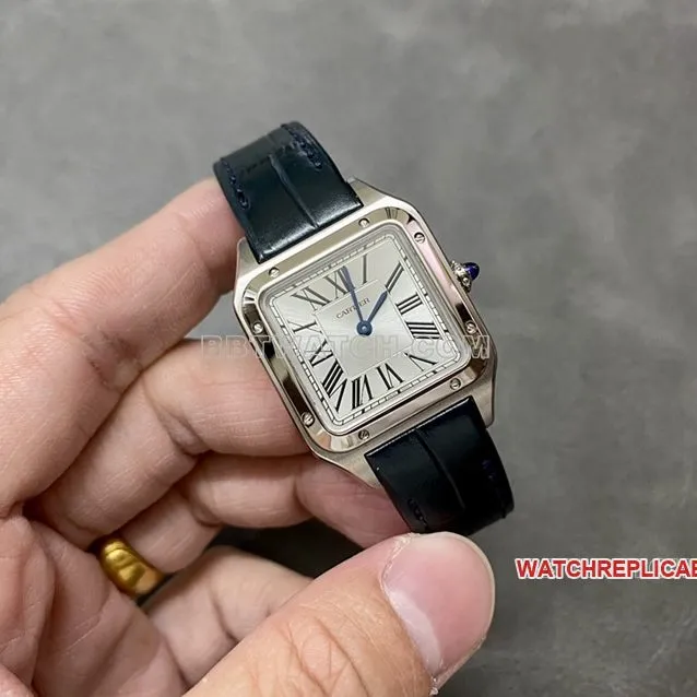 F1 factory Cartier Santos super A silver plate small WSSA0023 front real picture