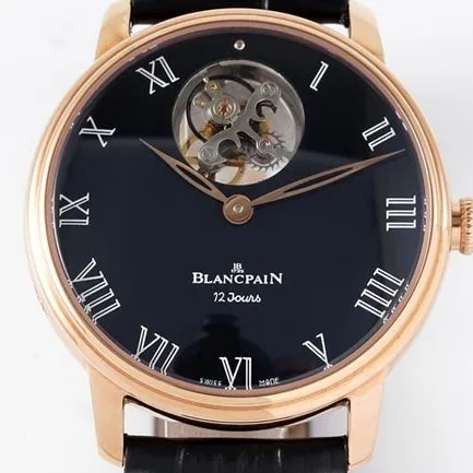 JBF FactoryBlancpain super a watch men's black dial black belt V3 version mechanical leather strap watch classic full series tourbillonclasp picture
