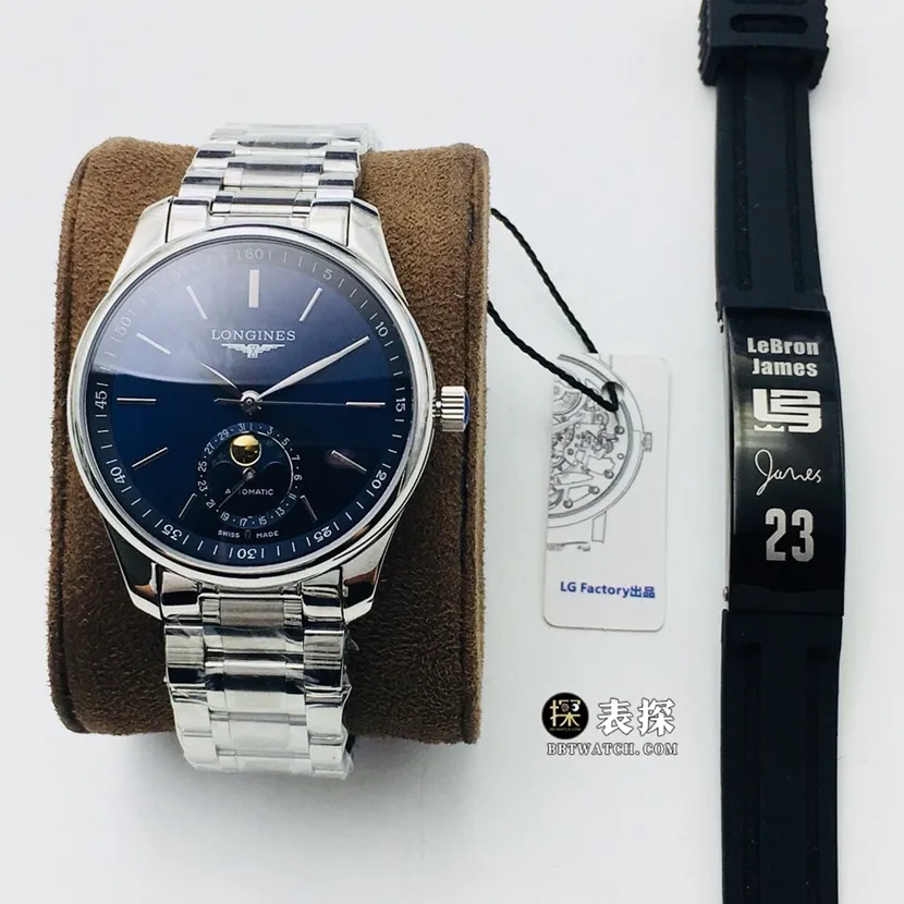 LG factory Longines watchmaking tradition watch men's blue dialmoon phasesteel bracelet model pictures and prices braceletlive photos