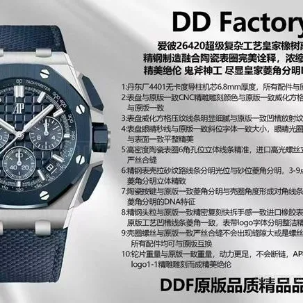 top-tier watch DDF factory Audemars PiguetRoyal Oak offshore blue dial26420clasplive photos