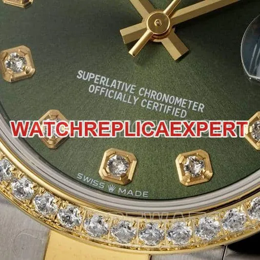 ARF FactoryRolex log top-tier 1:1super clonegreen dialdiamond bezel31mm gold three-lattice chain link278383braceletlive photos