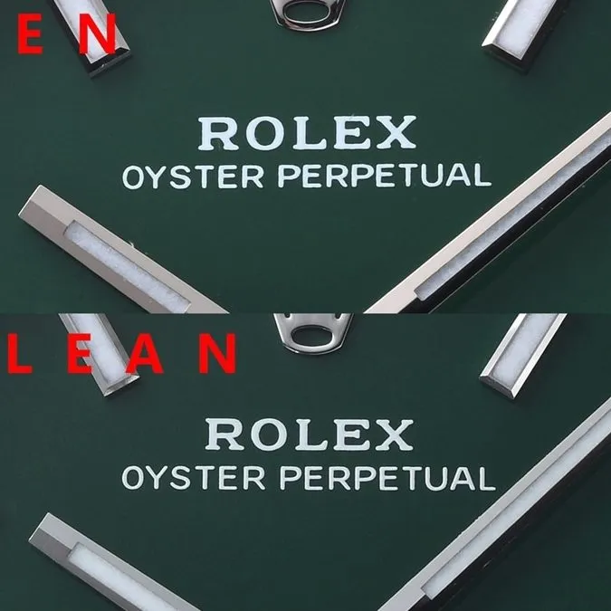 Factory C Oyster Perpetual Rolex watch m126000-0005, m124300-0005 comparison genuine review front comparison chart