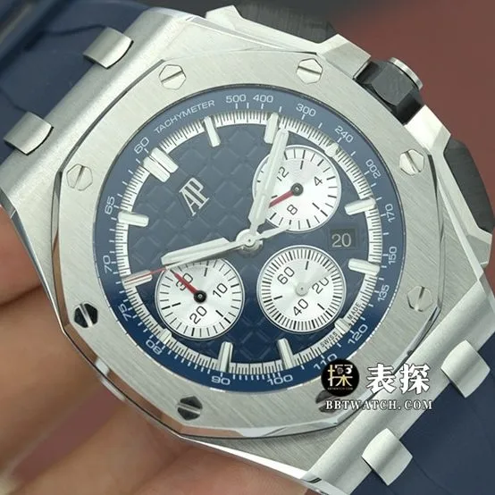 APF Offshore Audemars Piguet1:1replica watch blue dial rubber model 26420TI.OO.A027CA.01bracelet picture