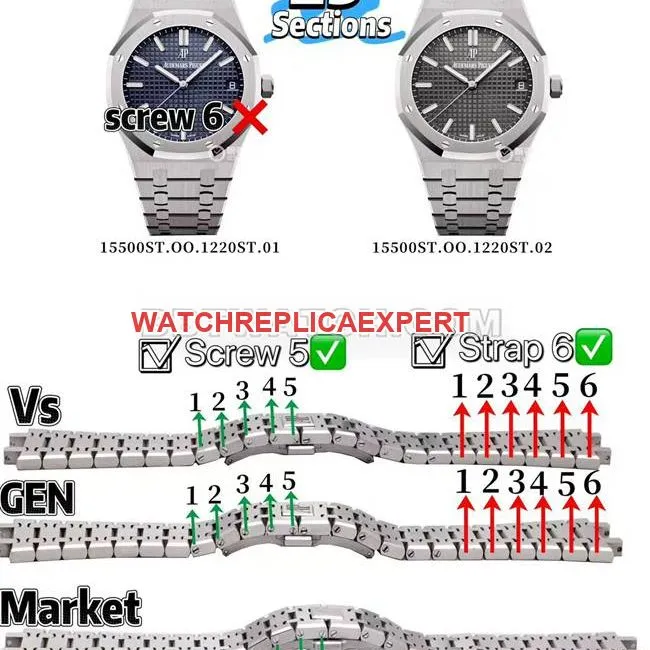 VS FactoryAudemars PiguetRoyal Oaktop-tier watch 15500 comparison Genuine review front live photo