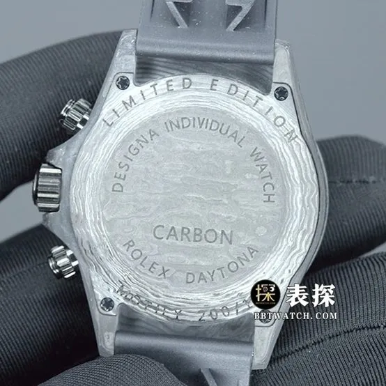 JH factory Rolex universe chronograph Daytonatop-tier watch men's carbon fiber customized version rubber model pictures and prices caseback live photo