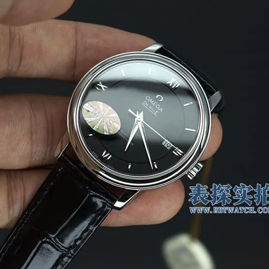 Omegareplica watchmks factory De Ville black dial back