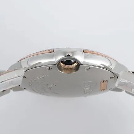 V6 factory top-tier watch Cartier women's white dial gold band blue balloon series automatic movement watch back cover picture