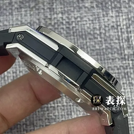 BBF Factory Hublot Watch Men's Super A Watch Matte Black Skeleton Dial Diamond Inlaid Rubber Strap Pictures and Price, Back Real Shot Pictures