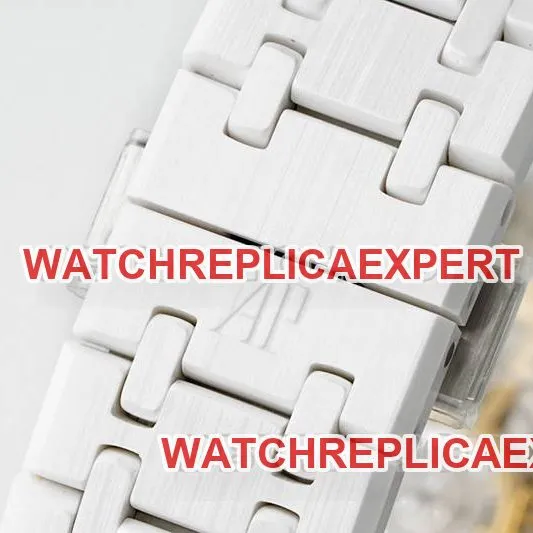 Audemars Piguet1:1replica watch APS factory Royal Oakblack dial mechanical white steel bracelet model 26240side live photo